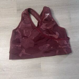 Gymshark Burgundy Camo Sports Bra